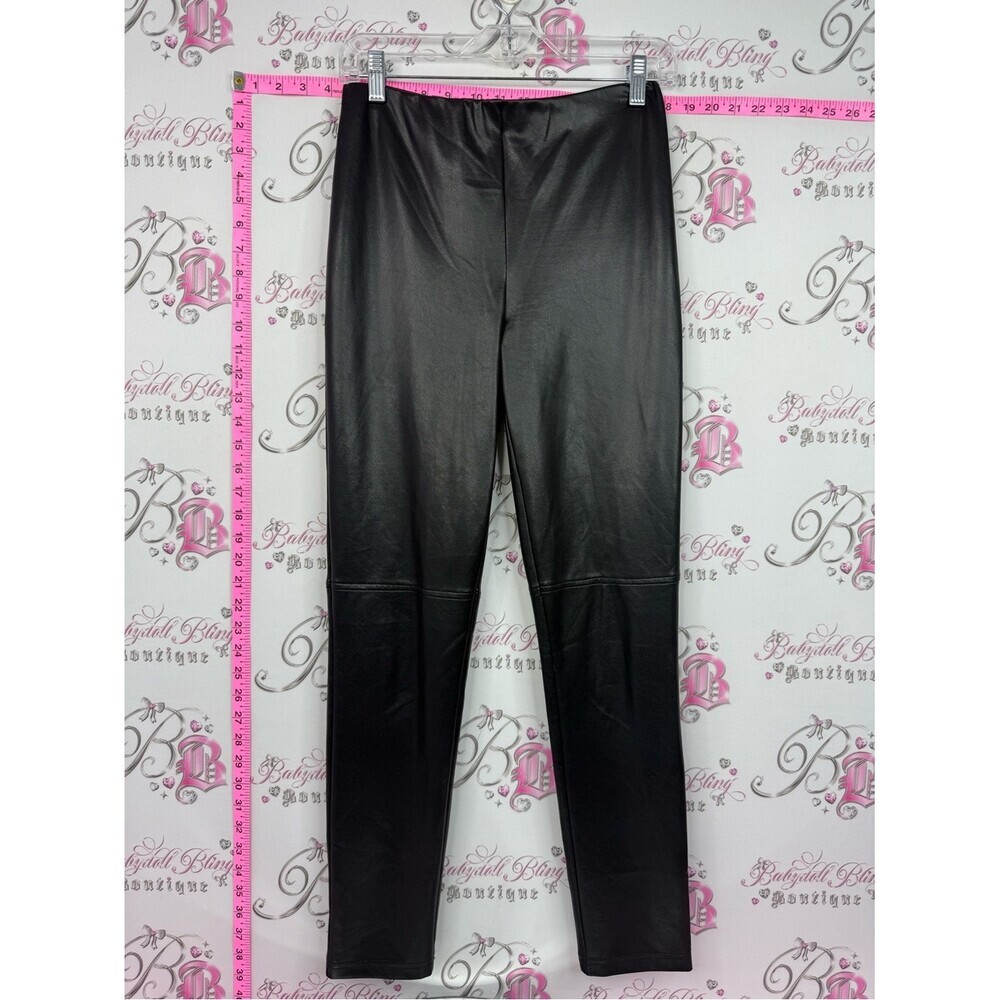 Joseph Ribkoff Black Faux Leather Trousers